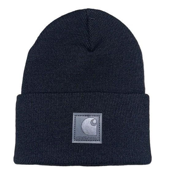 Carhartt Accessories Carhartt Tonal Patch Beanie Black Unisex